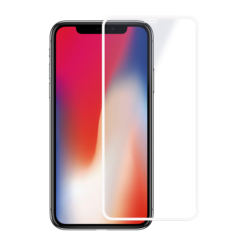 Displayschutzglas Panzerglas für  iPhone X / XS-Weiß